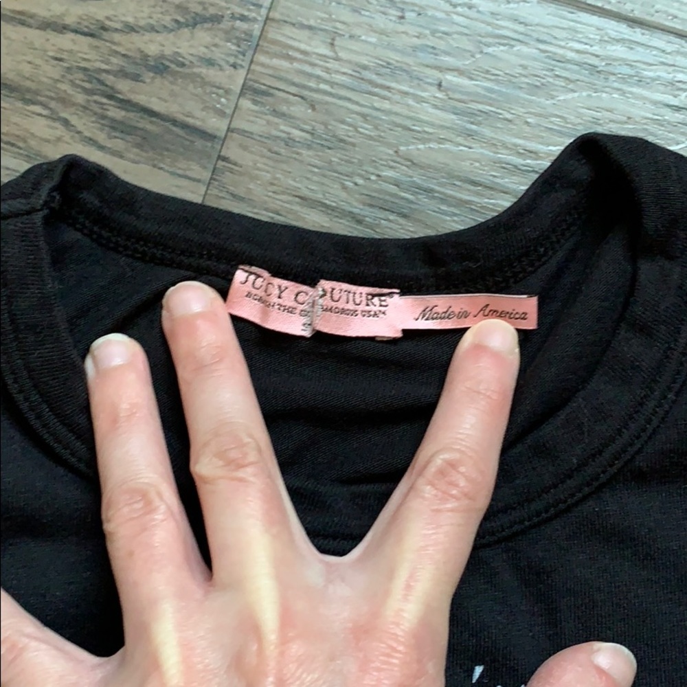Juicy Couture Sz S Black Tee Shirt - Picture 2 of 3